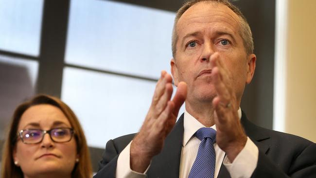 Labor Leader Bill Shorten and Braddon candidate Justine Keay. Picture: Chris Kidd