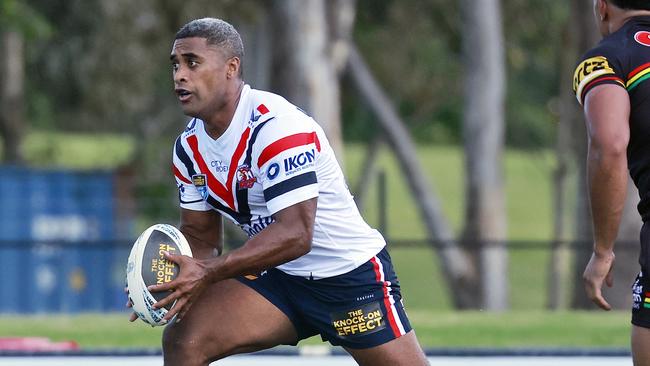 WEEKEND TELEGRAPH – 9/3/24 MUST CHECK WITH PIC EDITOR BEFORE PUBLISHING – Penrith Panthers host Sydney City Roosters in reserve grade at ST MaryÃ&#149;s this afternoon. Michael Jennings pictured. Picture: Sam Ruttyn