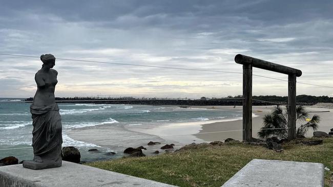 Several statues believed to be installed by art group Mon Abri across the Gold Coast. Photo: Mon Abri