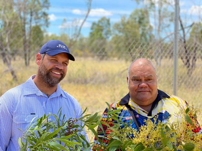 Mayor Joshua Weazel and Ghangalu elder Steven Kemp.