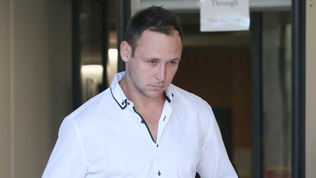 Ryan Wells leaves the Frankston Magistrates’ Court on May 6. Picture: David Crosling