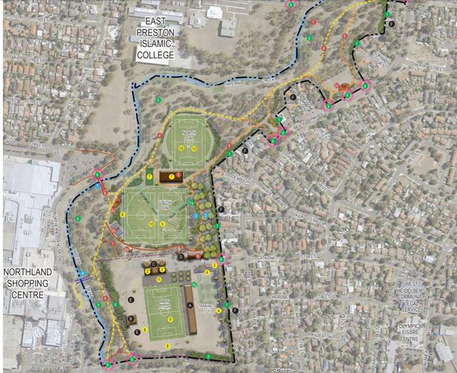 The redevelopment plans for Heidelberg West's Olympic Park.