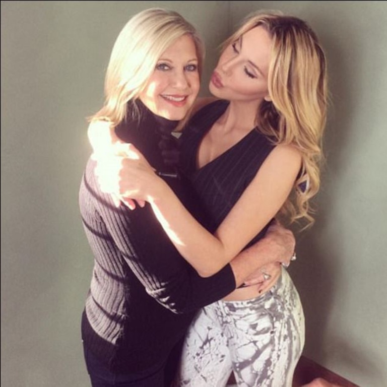 Chloe Lattanzi and her mum Olivia Newton-John