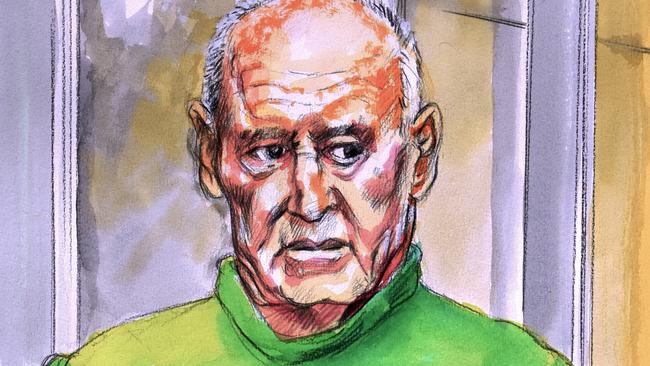 SYDNEY, AUSTRALIA - NewsWire Photos SEPTEMBER 1, 2022: Chris Dawson appeared at the Supreme Court 13a for killing his wife 40 years ago. COURT SKETCH. Picture: NCA NewsWire