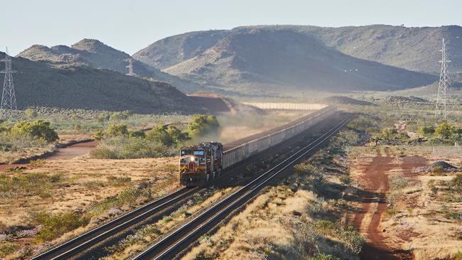 Rio Tinto’s automatic train in the Pilbara has come off the rails. Picture: Rio Tinto