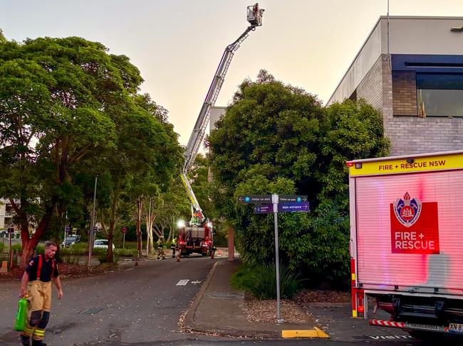 Fire has damaged part of the Lake Macquarie council chambers at Speers Point on November 27, 2024. Picture: Lake Macquarie City Council.