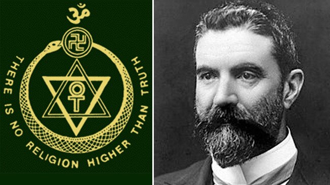 The logo for the Theosophical Society and, right, former Prime Minister Alfred Deakin, who was once a prominent member of the organisation.