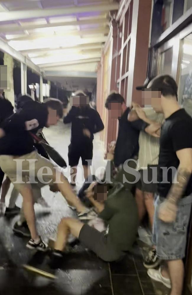 Police are investigating after two men were bashed by a group of thugs on Bull St in Bendigo on Saturday, February 8. Picture: Supplied.,