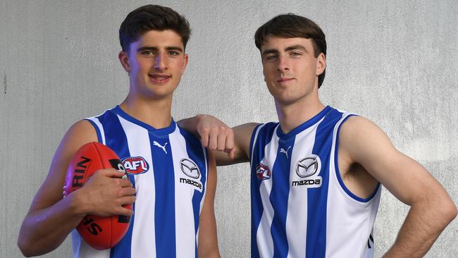 Harry Sheezel and George Wardlaw highlighted North Melbourne’s crop of recruits for 2023. Picture: Getty