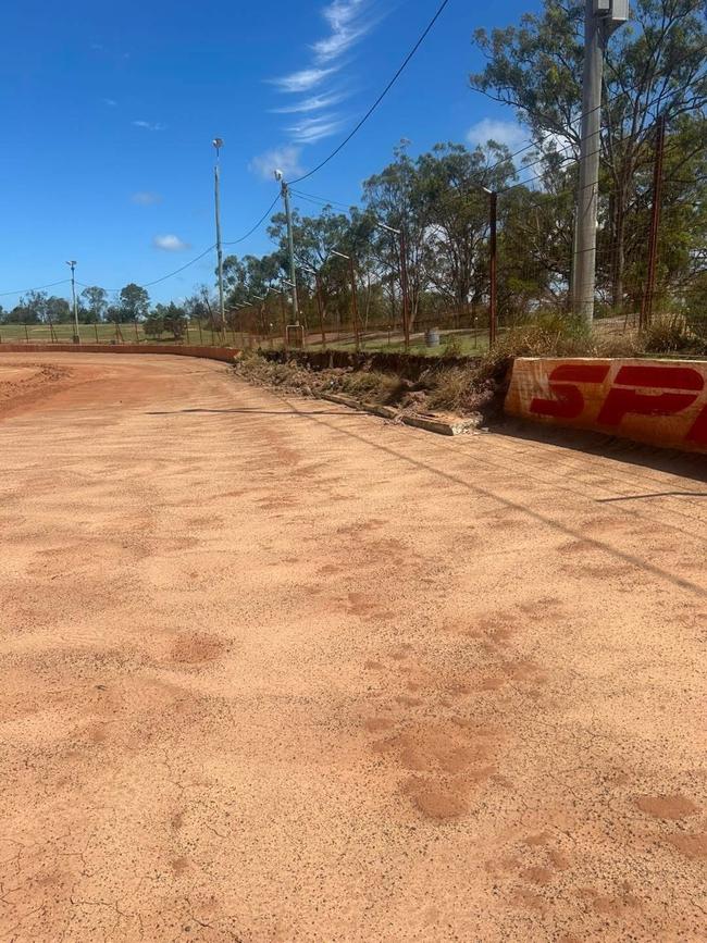 Part of Carina International Speedway's concrete safety wall has collapsed, forcing promoters to cancel two events in February.