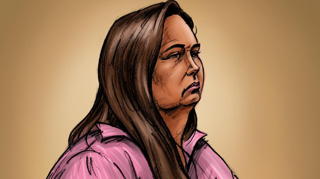 Court sketch of Erin Patterson in the Latrobe Valley Supreme Court. Picture: NewsWire / Paul Tyquin