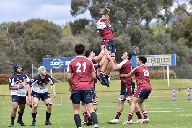 Jack Burton. Action from the Under-16s clash between the ACT Brumbies and Queensland Reds. Picture courtesy of @jayziephotography