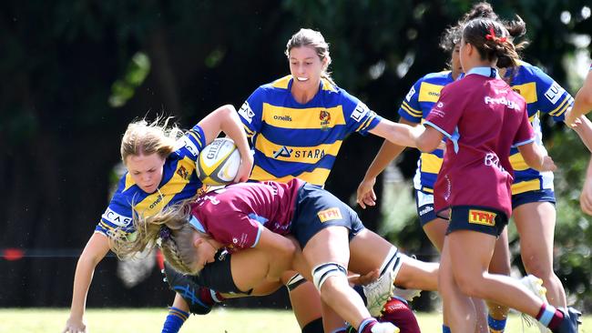 Women's Rugby between Easts and UQ. Saturday April 22, 2023. Picture, John Gass