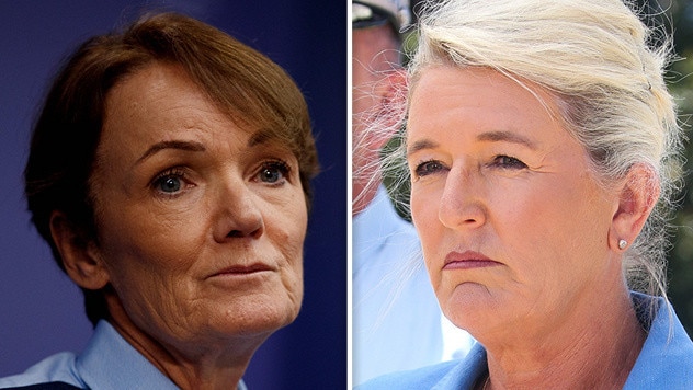 Police Commissioner Karen Webb (left) and Police Minister Yasmin Catley have both copped criticism for not fronting the media during the past week.