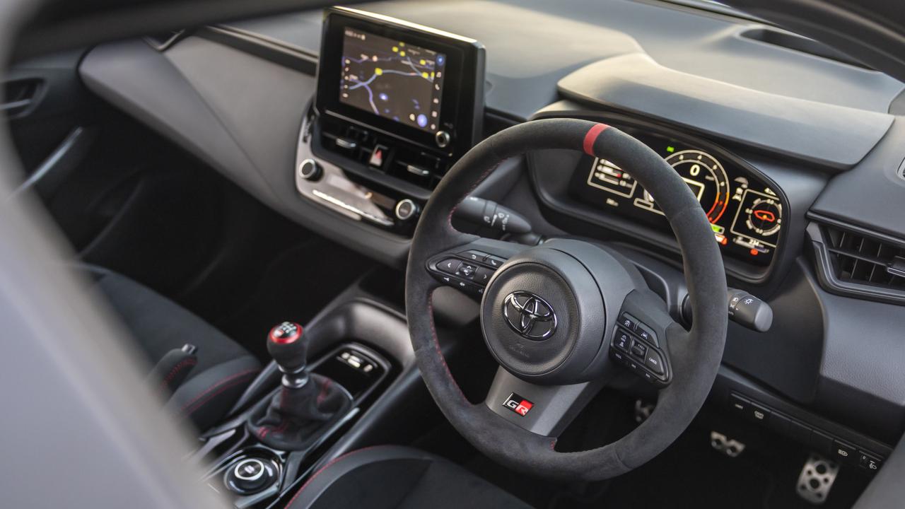 The Morizo Edition has a suede-like steering wheel and gearknob.