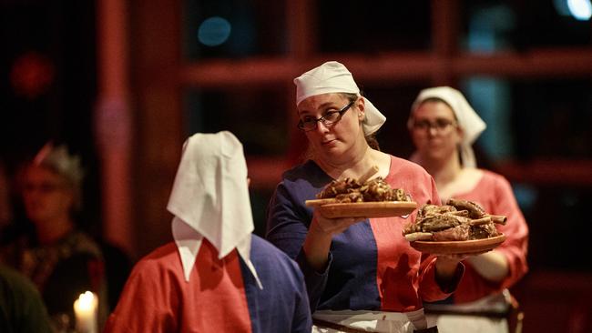 Abbey Medieval Festival banquet. Picture: David de Groot.