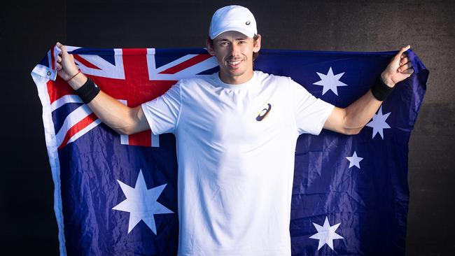 Alex de Minaur is aiming to go deep at this year’s Australian Open. Picture: Mark Stewart