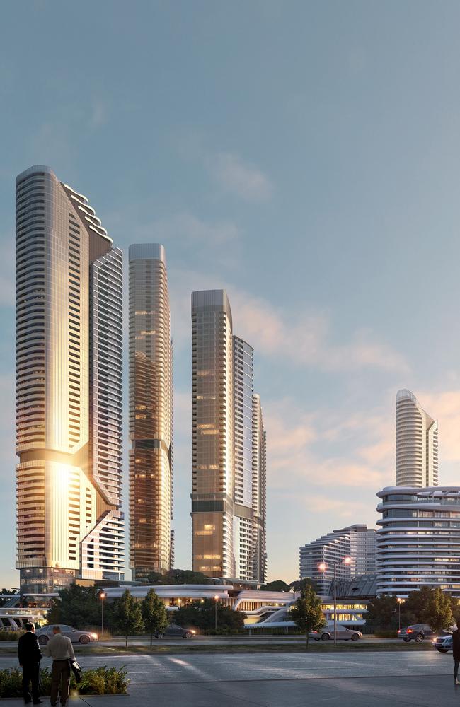 A render of The Star Gold Coast masterplan approved by the Gold Coast City Council planning committee for consideration by the full council on Friday.