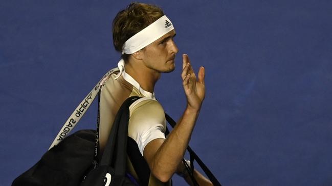 Alexander Zverev has apologised for his behaviour. Picture: AFP Images