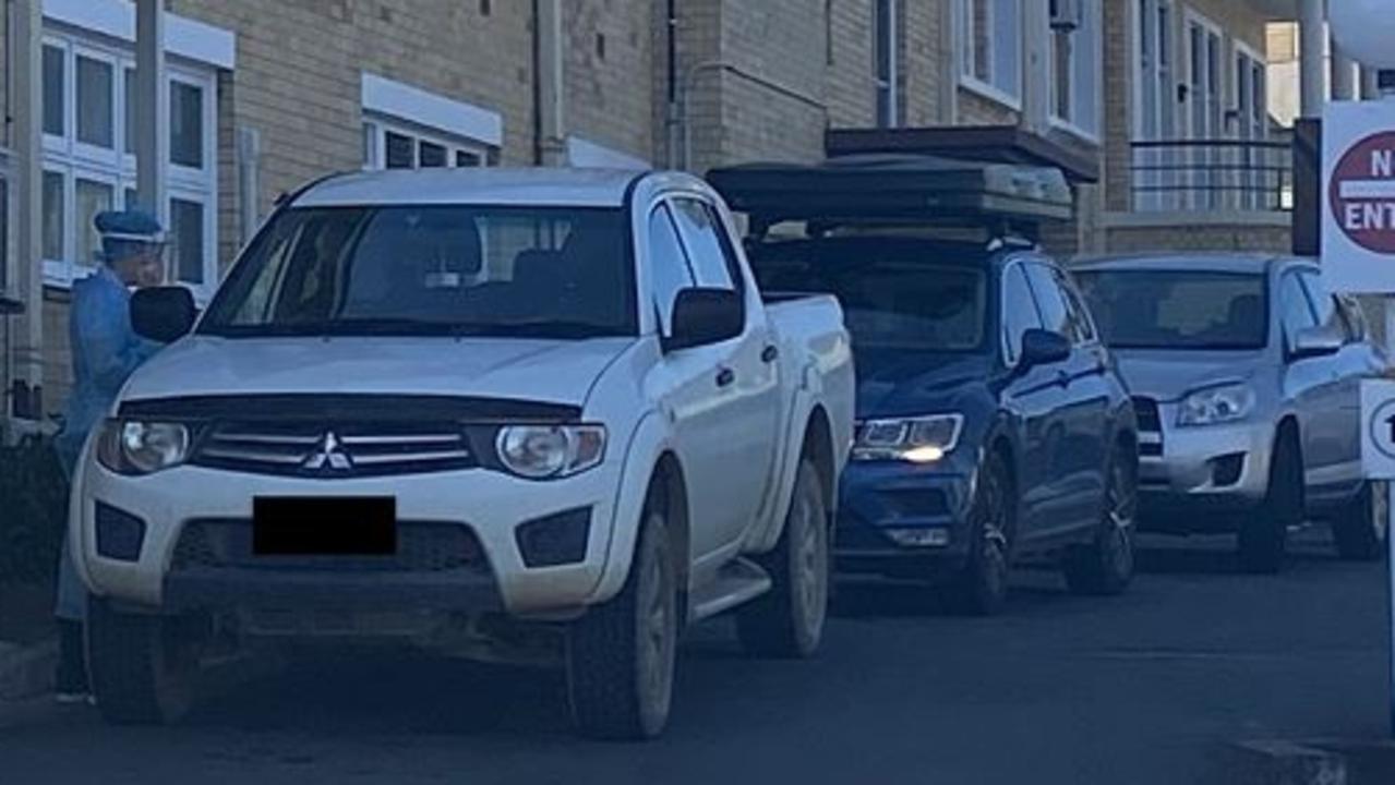 Traffic controllers at the Gympie Hospital fever clinic said they saw a decrease in the number of cars lining up to get tested on Tuesday, despite QLD recording the highest number of cases since lockdown began.