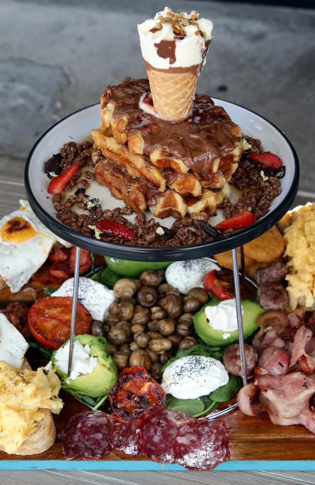 The breakfast platter in all its glory at Platform 82 in Concord West. Pictures: Craig Wilson