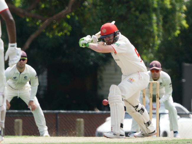 Victorian Premier Cricket: Prahran v Casey South Melbourne at Walter Galt Reserve, Parkdale. Casein South Melbourne batter Devin Pollock.  Picture: Valeriu Campan