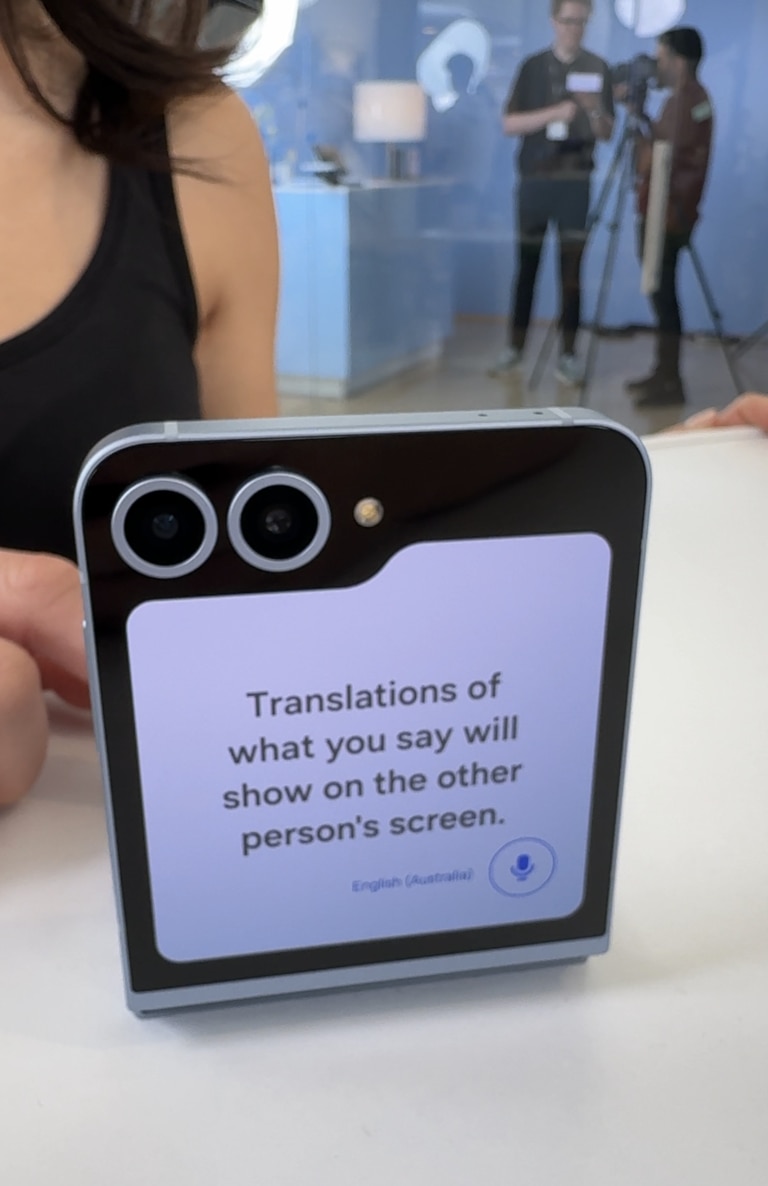 The Translation feature makes the most of the Flip6's unique form factor. Picture: Lauren Chaplin.