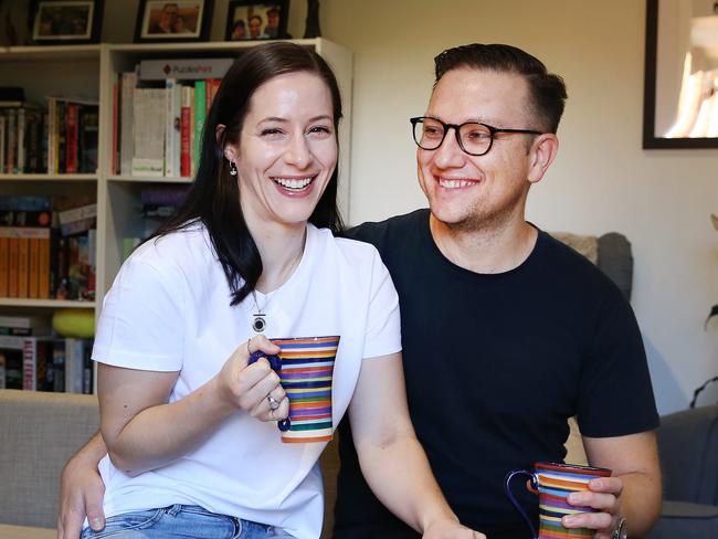 Saturday Telegraph story about a softer rental market. Rudolf Kruger and Shenna Costa recently moved to Marrickville and were able to get a good deal on their apartment. Picture Rohan Kelly