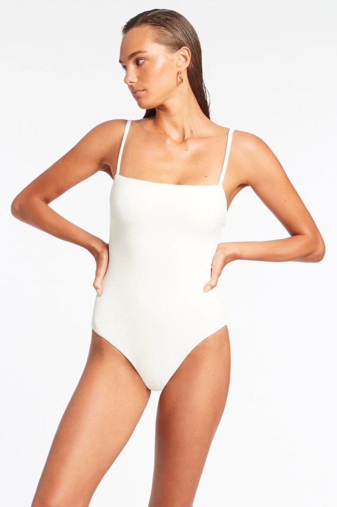 Zulu & Zephyr Chocolate Rib One Shoulder One Piece - Chocolate