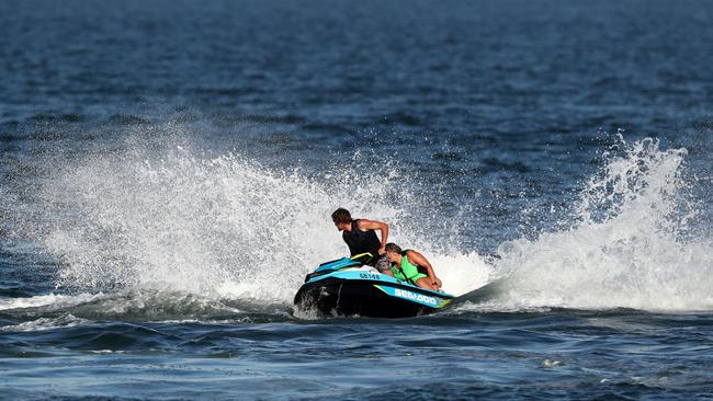 Residents from Bundeena, Maianbar and neighbouring communities have called for a jet ski ban at Bonnie Vale. Picture: Jonathan Ng