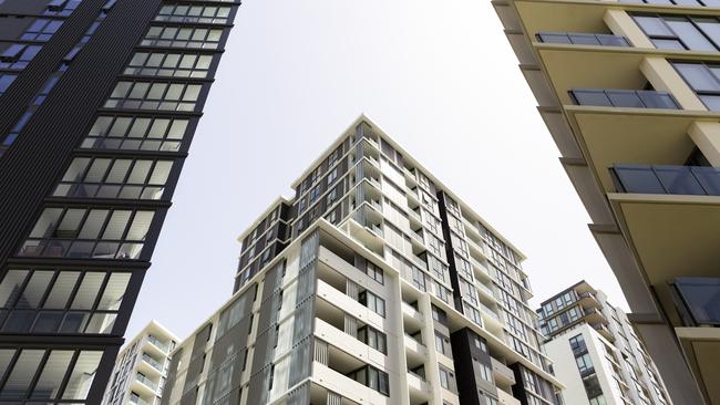 High-rise apartment buildings in Wolli Creek, close to Sydney’s CBD.