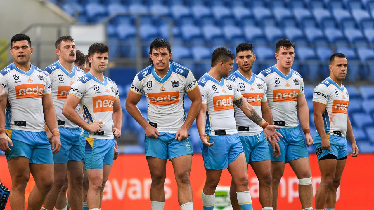 The Titans’s finals hopes have taken a hit, unable to beat a top-six team in 2021. Picture: NRL Images.