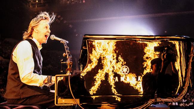 British singer-songwriter Paul McCartney performing at the Adelaide Entertainment Centre, at the opening concert of his Got Back tour of Australia. Picture: Supplied