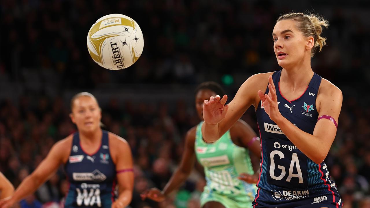 Kiera Austin in action for the Melbourne Vixens. Photo: Getty Images