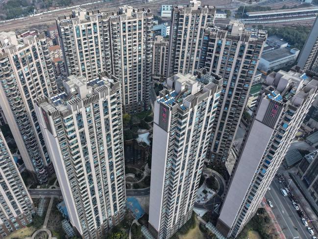 A housing complex by Chinese property developer Evergrande, which has gone bust. The Chinese building sector has been fuelled by Australian iron ore. Picture: AFP