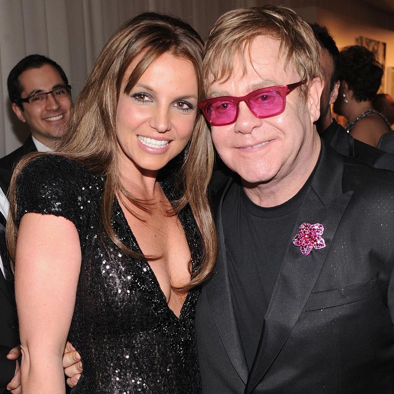 Britney Spears and Sir Elton John. (Photo by Jamie McCarthy/Getty Images for EJAF)