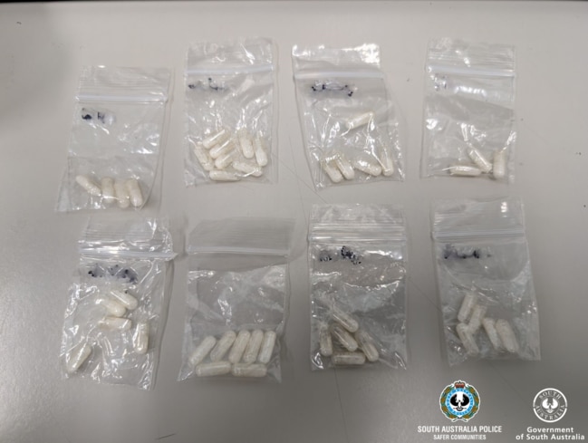 Ecstasy capsules were allegedly found in the man’s possession. Picture: SA Police