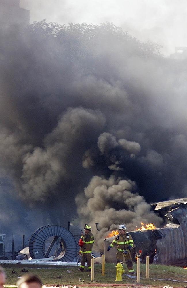 Smoke billows from the Pentagon. Picture: Luke Frazza