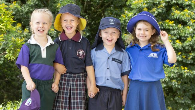 New prep students for 2021. Eleni Griffin, Asha Golledge, Nate Pizzoni and Isobel McLaughlin. Picture: Renae Droop