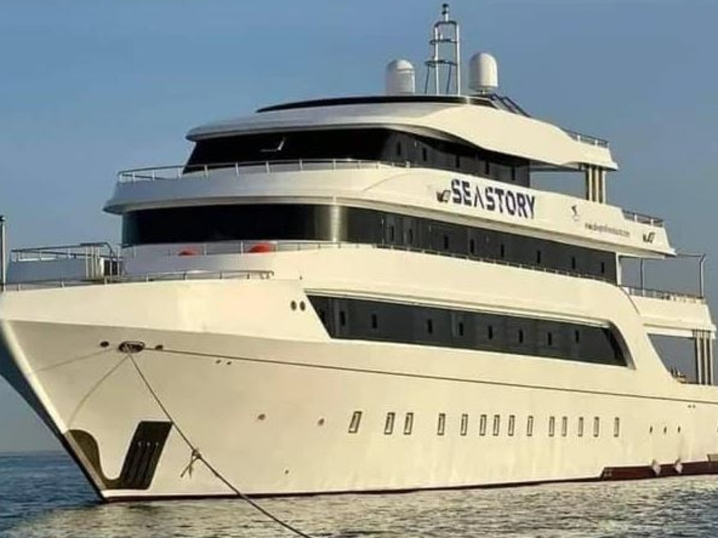 The boat named ‘Sea Story’ had been carrying 31 tourists and a 13-member crew when it was hit by a large wave. Picture: Facebook/Red Sea Governorate