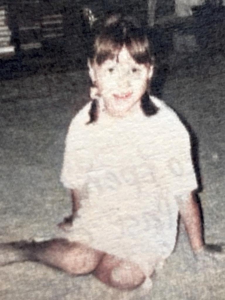 Blake as a child, after being the victim of domestic abuse.