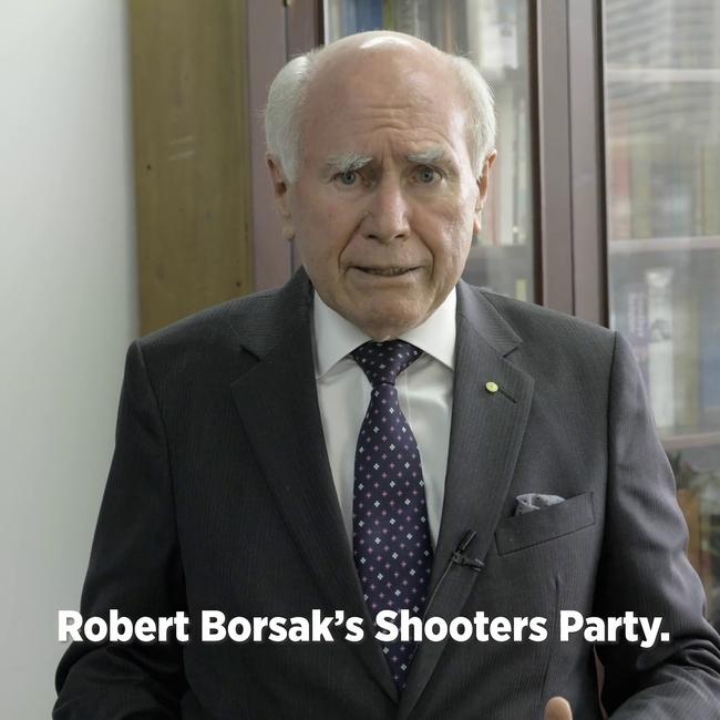 John Howard features in an anti-Labor attack ad over gun control. Picture: Supplied