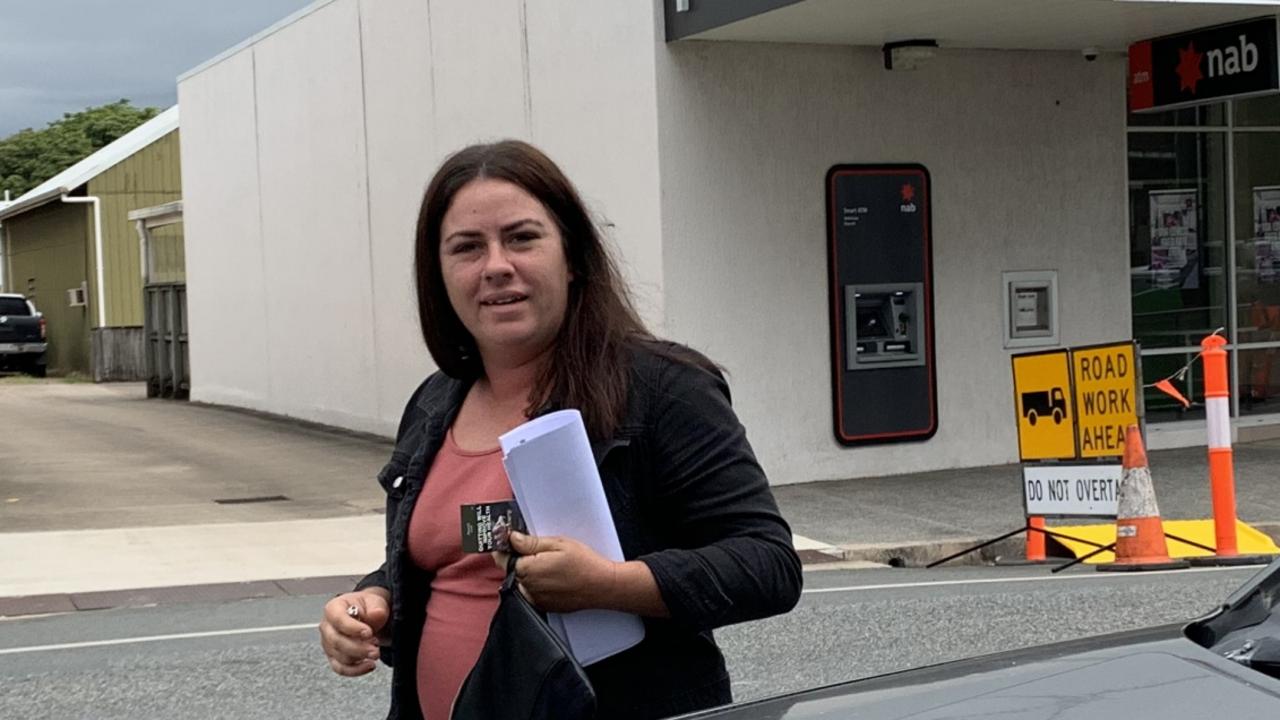 Rebecca Dawn Parnell exits Proserpine Magistrates Court. Picture: Kirra Grimes