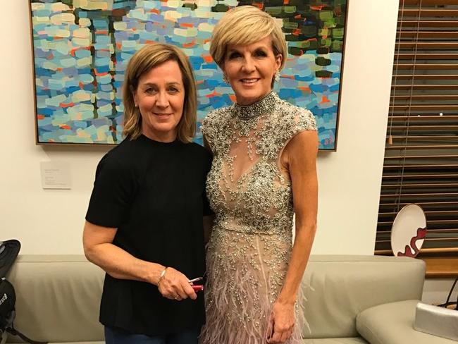 Vicky and Julie Bishop together before last week’s Midwinter Ball.