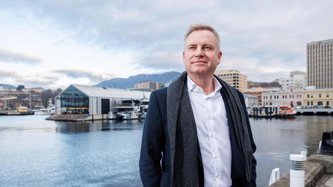 Tasmanian Premier Jeremy Rockliff on Hobart’s waterfront. Picture: Peter Mathew