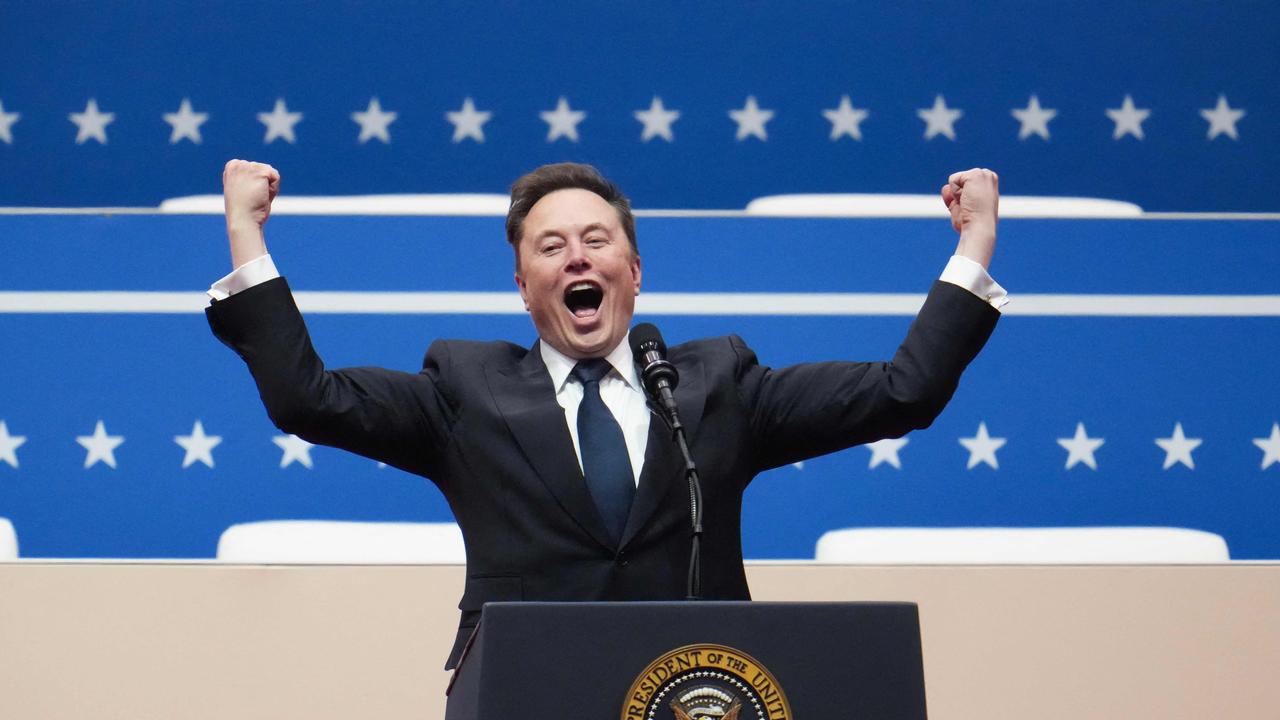 Musk was in a jubilant mood. (Photo by Christopher Furlong / GETTY IMAGES NORTH AMERICA / Getty Images via AFP)