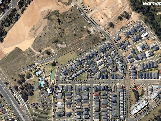 Aerial view of Rouse Hill taken in  October 2014. Picture: Nearmap