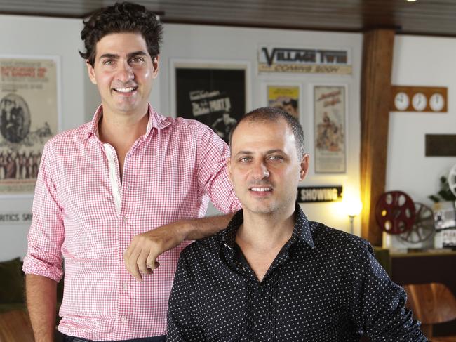 BRISBANE NEWS - Peter and Stephen Sourris, at the New Farm Cinemas. Pic Anthony Weate