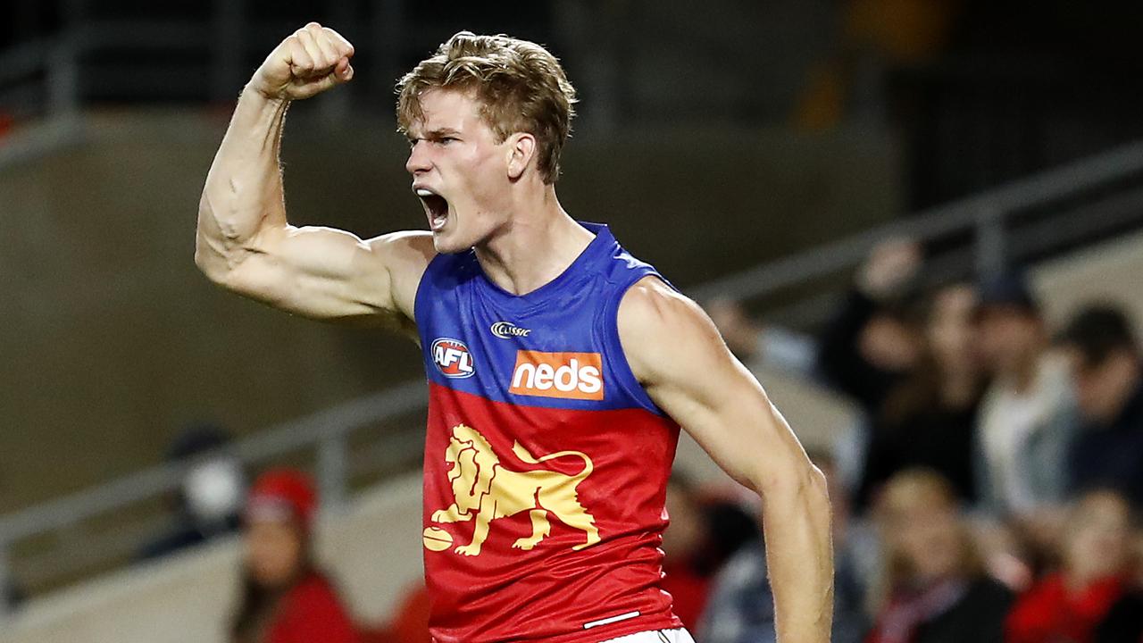 South Adelaide key recruit Sam Skinner during his time in the AFL with Brisbane Lions. Picture: Ryan Pierse/Getty Images