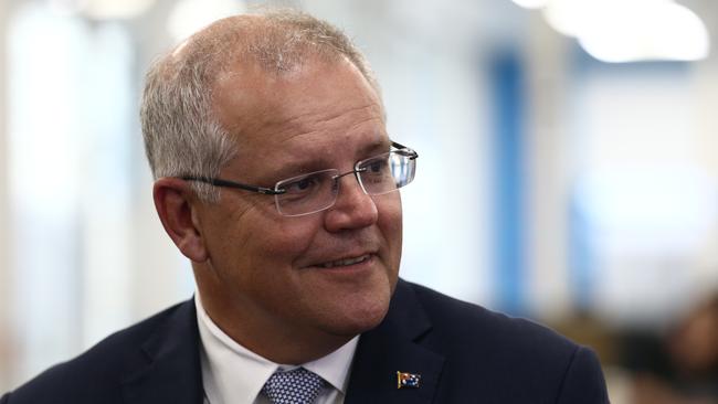 Prime Minister Scott Morrison claimed he was doing this because some councils were “playing politics” with Australia Day. Picture: Brendan Radke